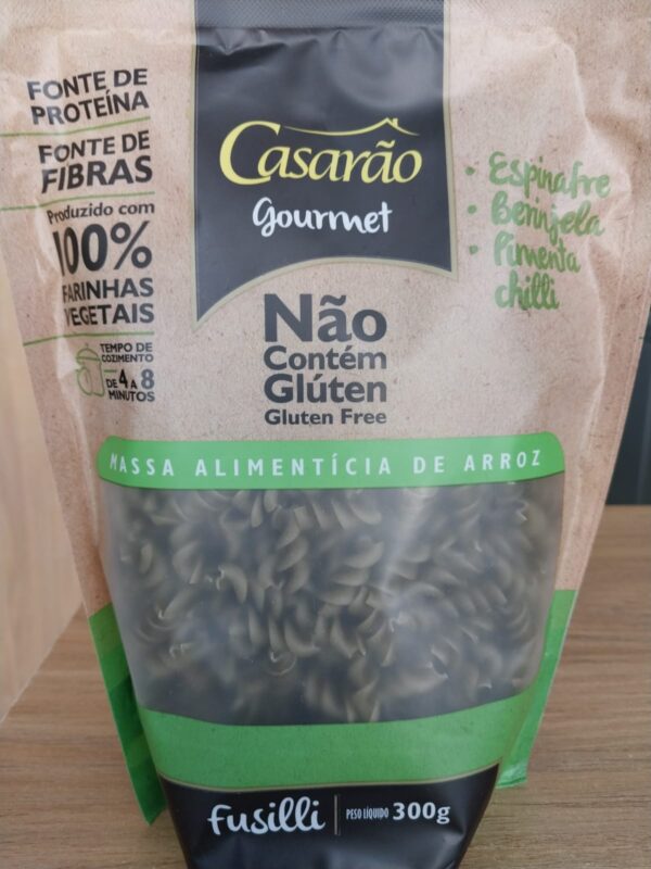 Massa Gourmet Fusilli com Espinafre, Berinjela e Pimenta Chilli 300g