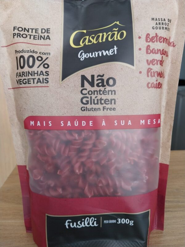 Massa Gourmet Fusilli com Beterraba, Banana Verde e Pimenta Caiena – 300g